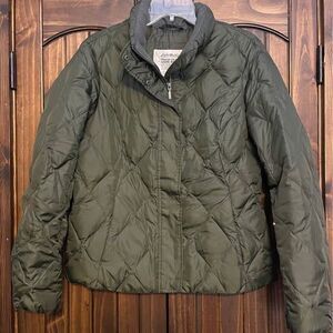 Medium Women’s Eddie Bauer Goose Down Jacket Quilted Hunter Green